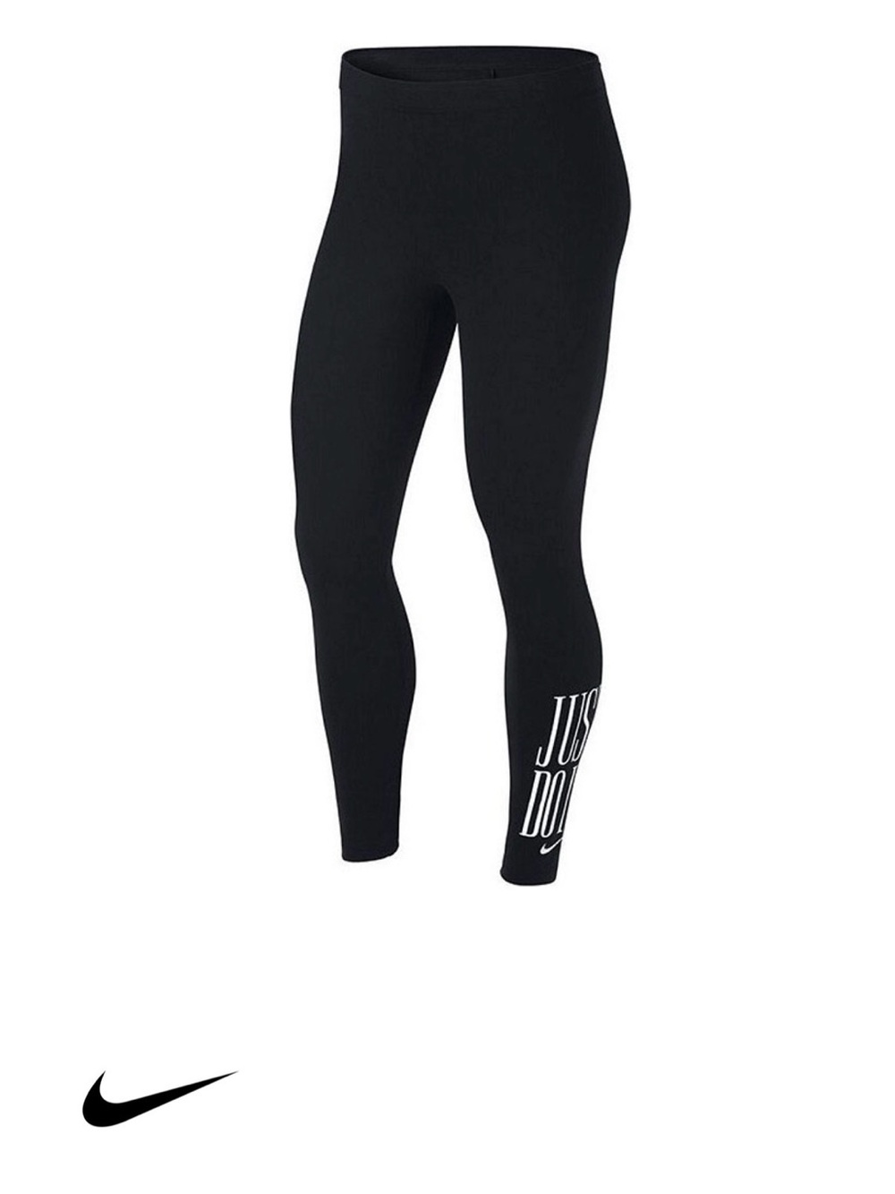 Nike Women’s ‘Just Do It' Swoosh Logo Leggings Tight Fit Black size XS